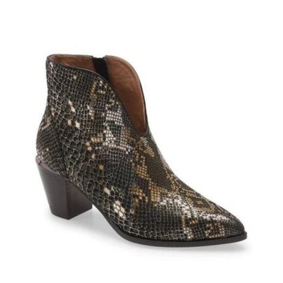 Linea Paolo Bootie 10 Black SIlver NEW - Picture 1 of 10